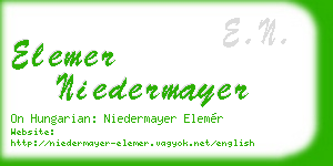 elemer niedermayer business card